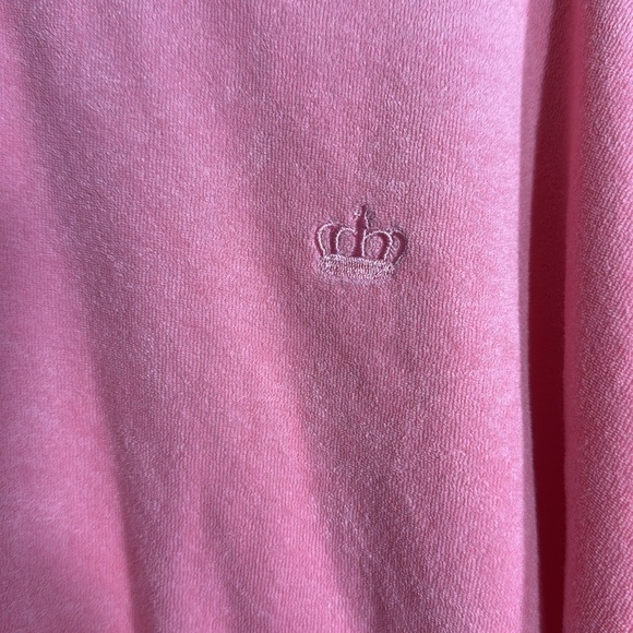 NEW Juicy Couture Pink Terry Cloth Short Dolman Sleeve Crop Top Size XL - Picture 8 of 13